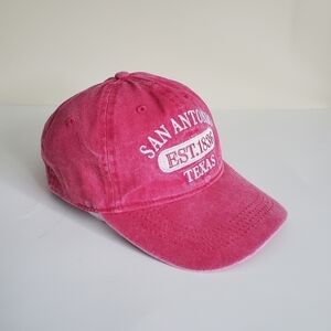 Pink San Antonio Texas Hat Cap Strap Back Est. 1836